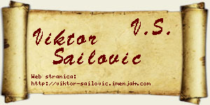 Viktor Sailović vizit kartica